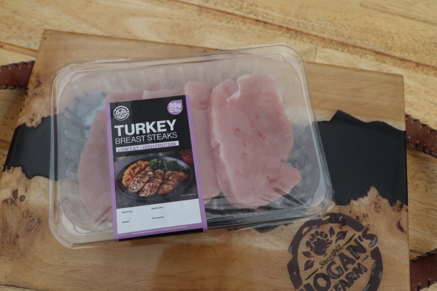 Turkey breast steaks pack, alternate angle