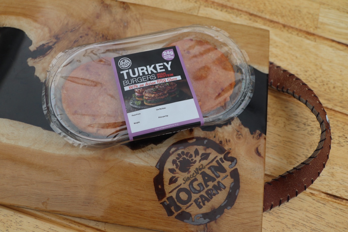 Asian BBQ glazed turkey burgers pack