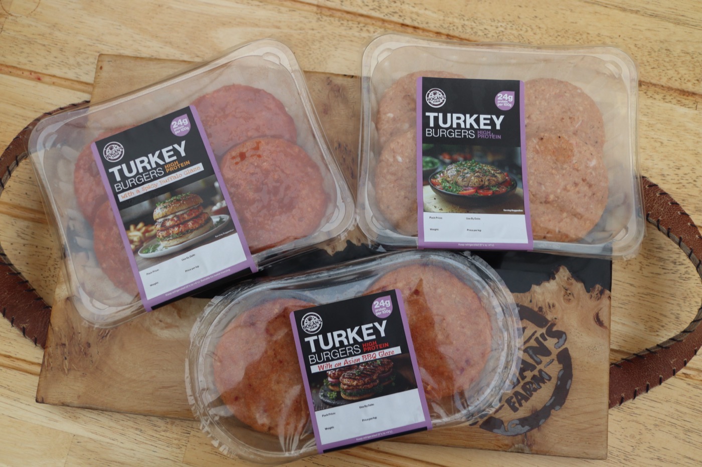 Turkey burger range for retail shelves