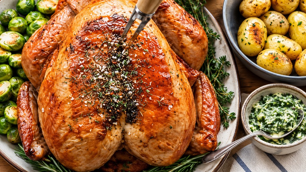 Roast Charlesfort White whole turkey, serving suggestion
