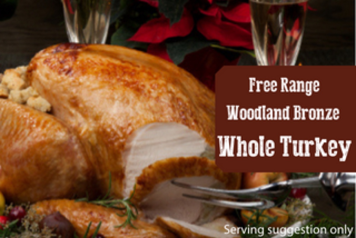 Roast Charlesfort White whole turkey, serving suggestion