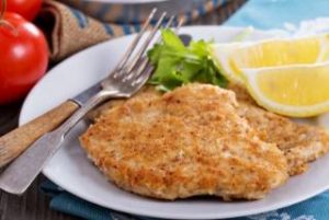 Turkey Steaks with Lemon Crumb and Veggie Mash